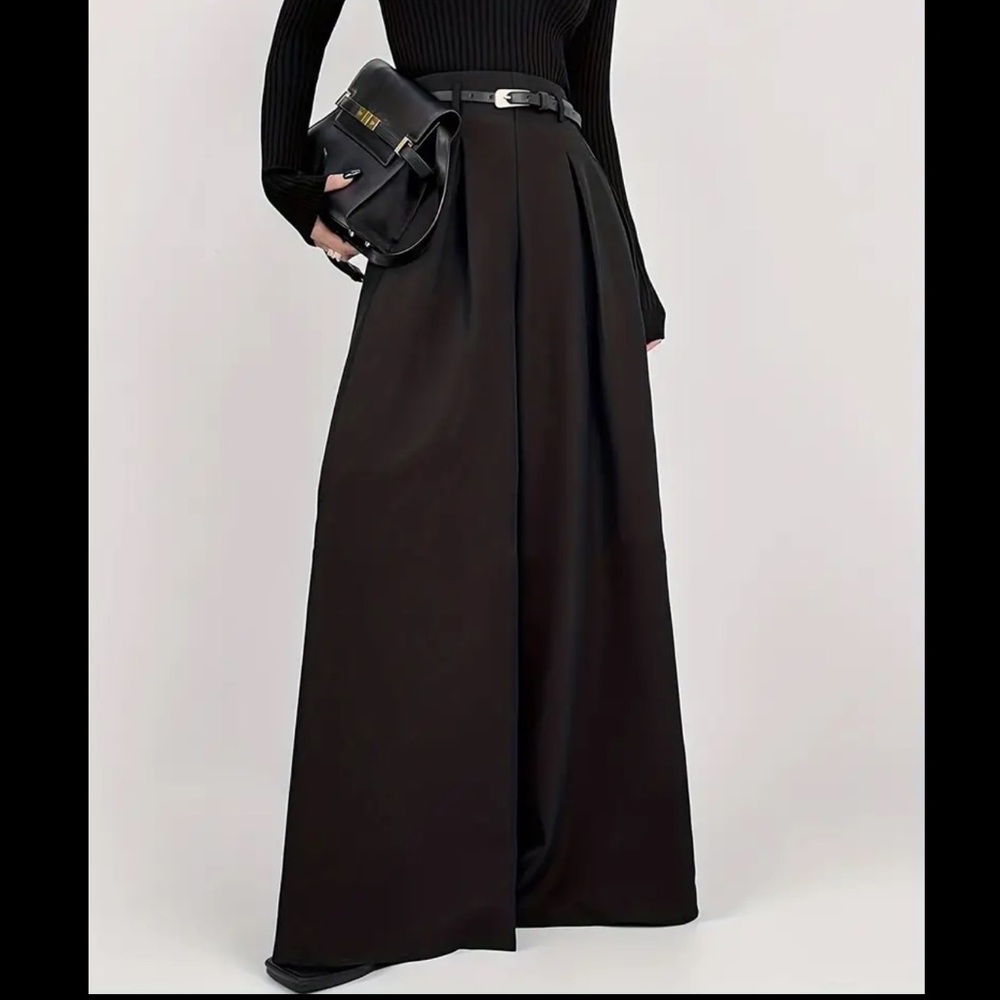 Elegant high waisted wide leg pants